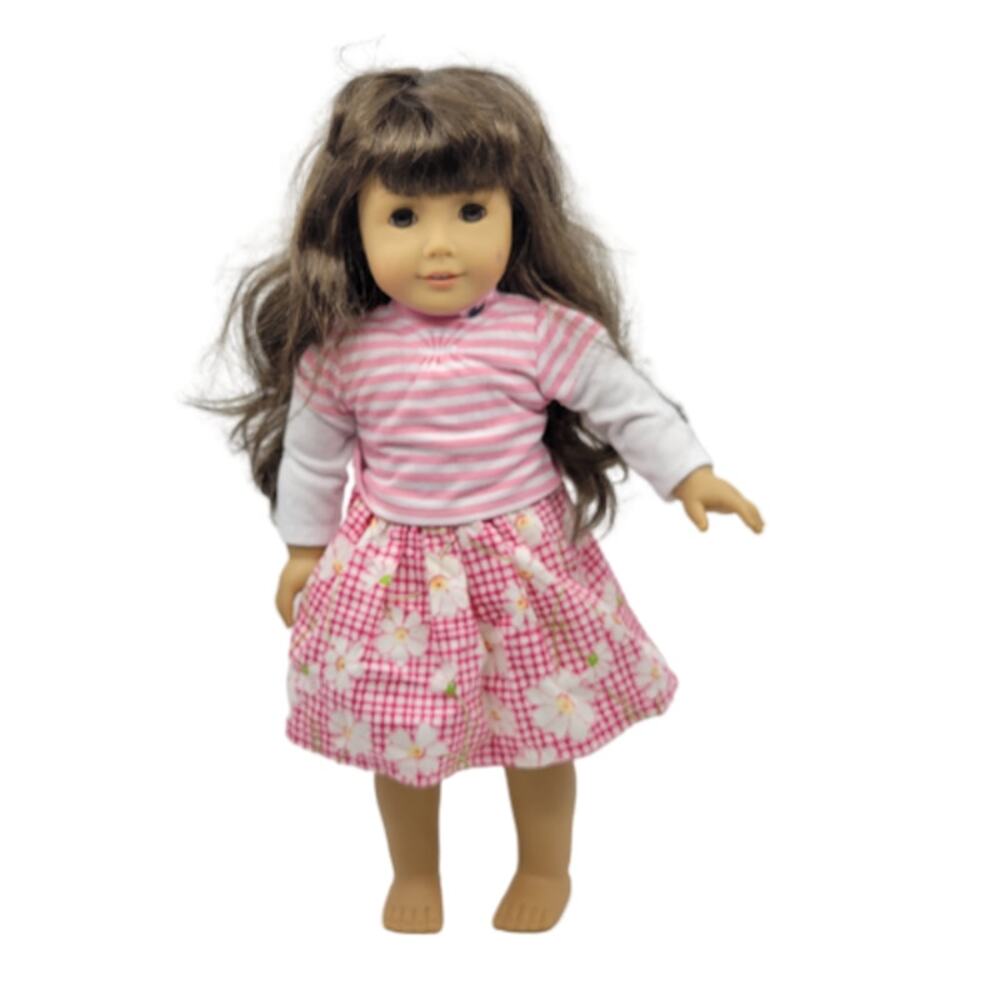 Beforever Samantha American Girl doll Tag 2014 Brown Curly Long Hair Brown Eyes